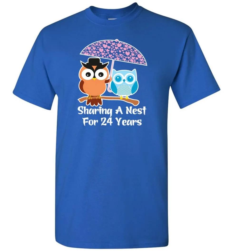 24 Years Wedding Anniversary Gifts Valentine's Day T-shirt