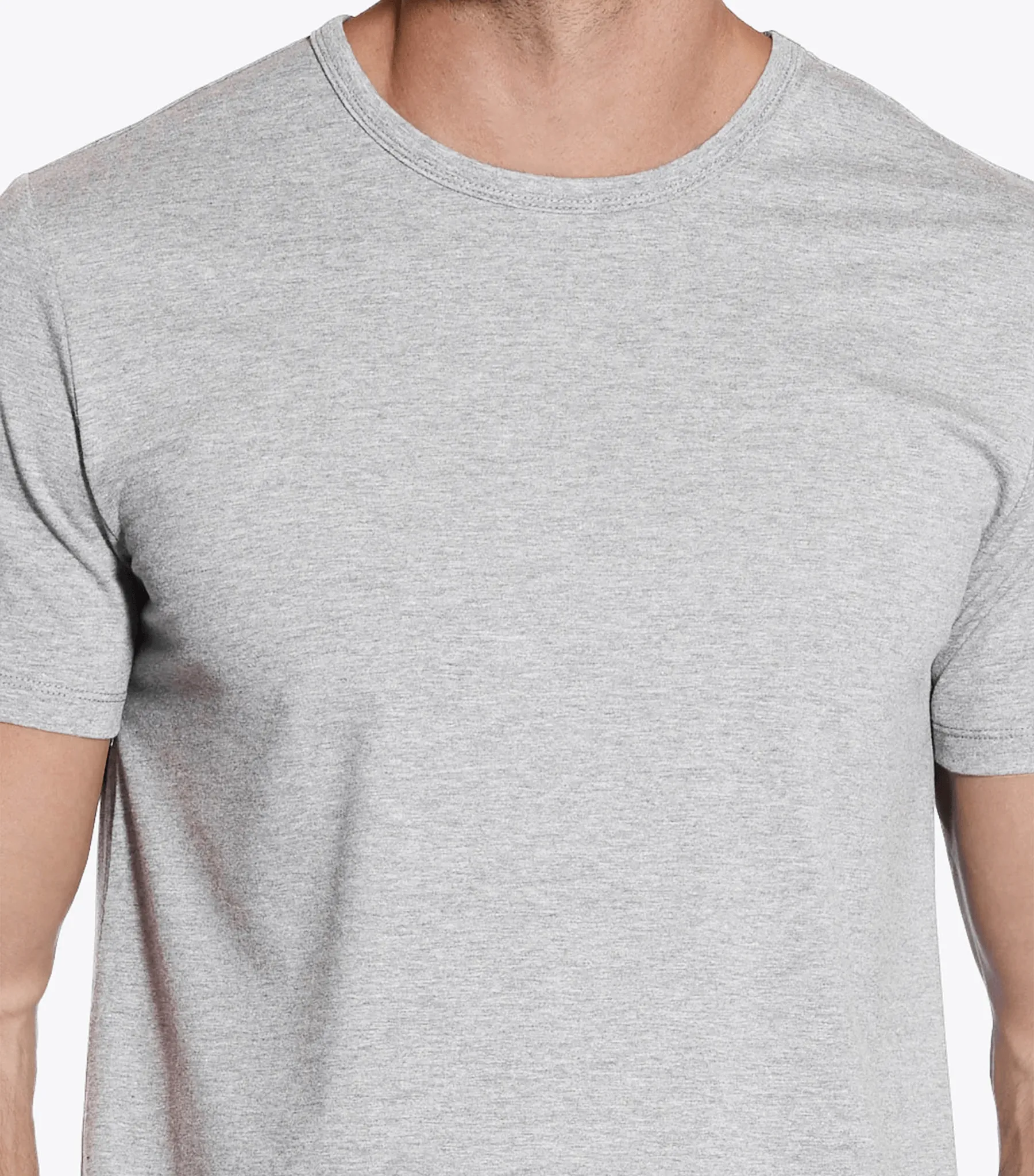 Bamboo Swift Curve-Hem T-Shirt - Heather Grey