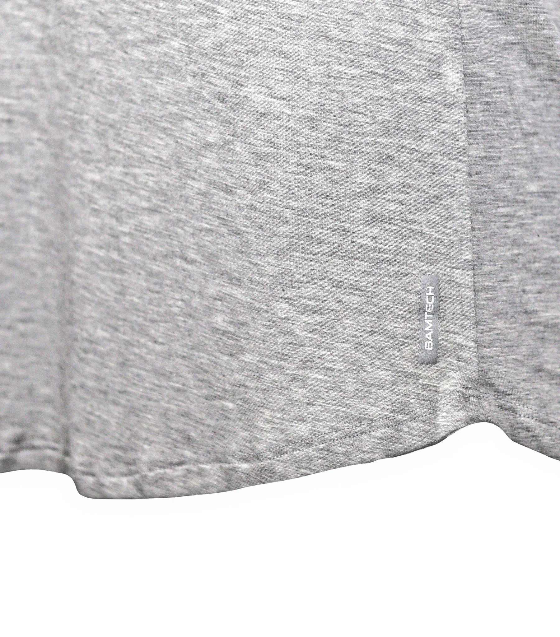 Bamboo Swift Curve-Hem T-Shirt - Heather Grey