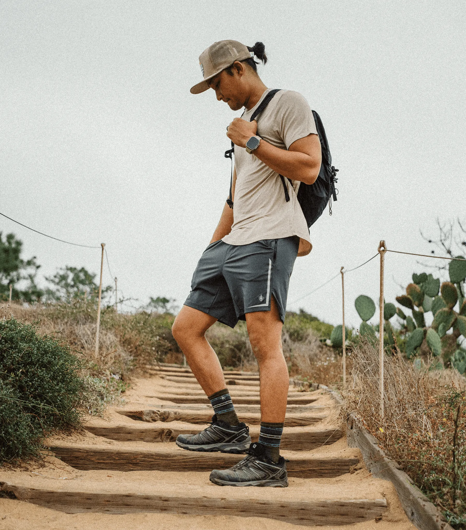 Bamboo Swift Curve-Hem T-Shirt - Heather Grey