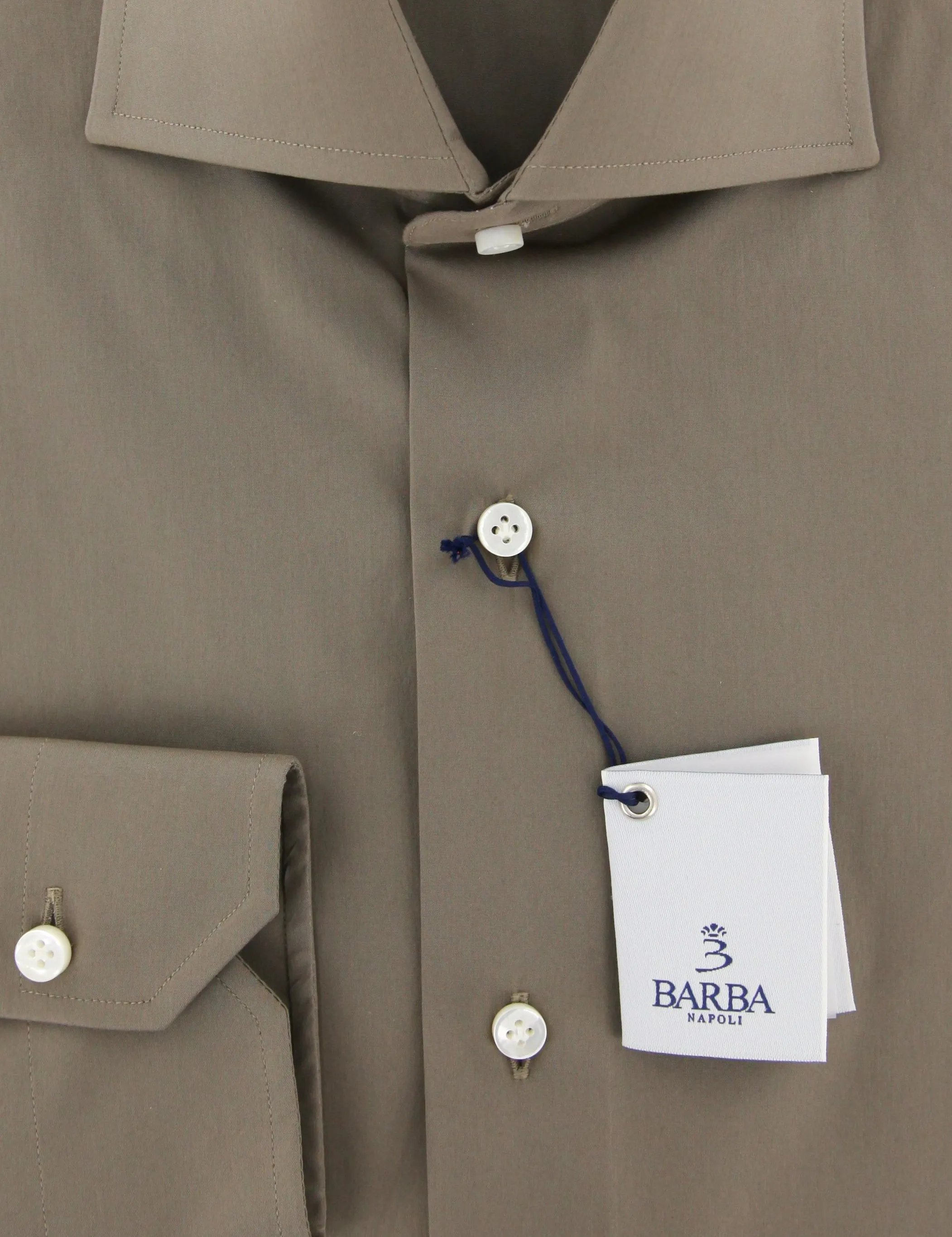 Barba Napoli Brown Shirt - Extra Slim