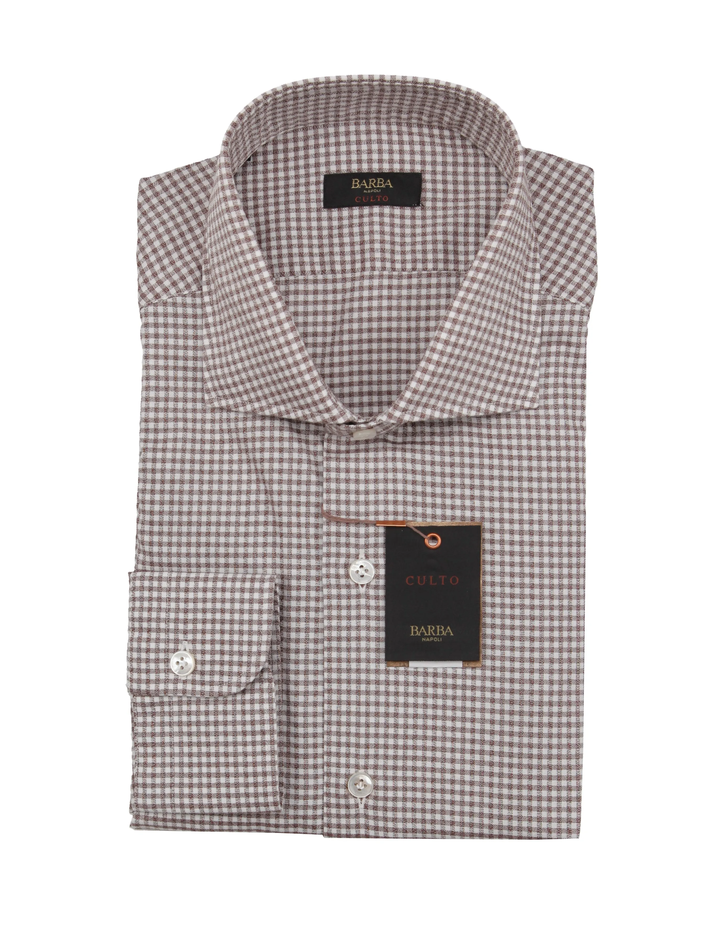 Barba Napoli Brown Shirt - Extra Slim