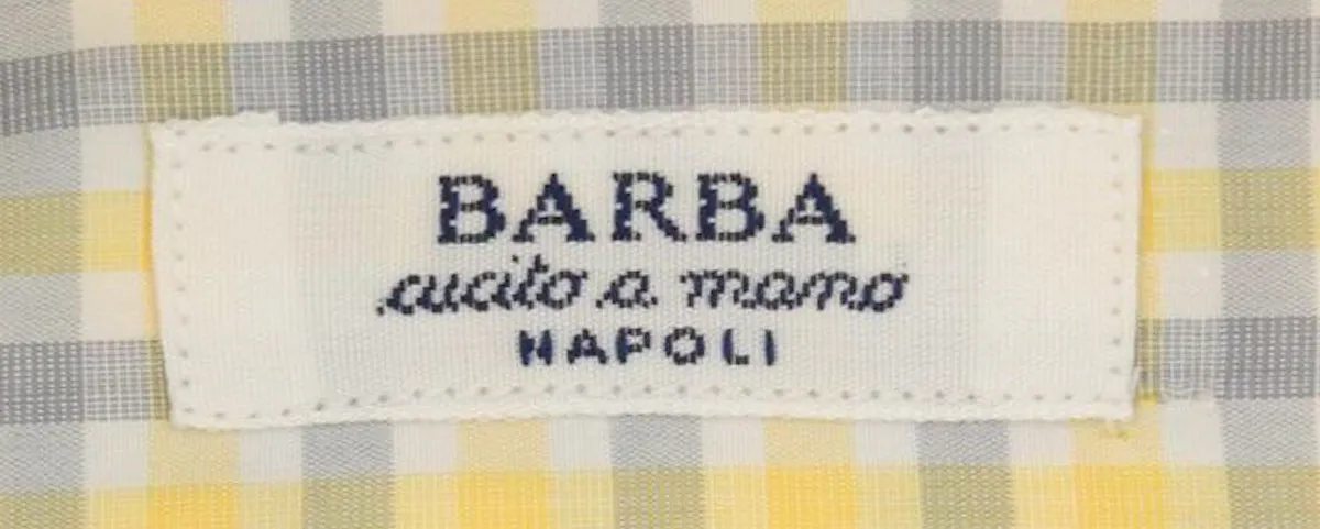 Barba Napoli Yellow Shirt - Slim