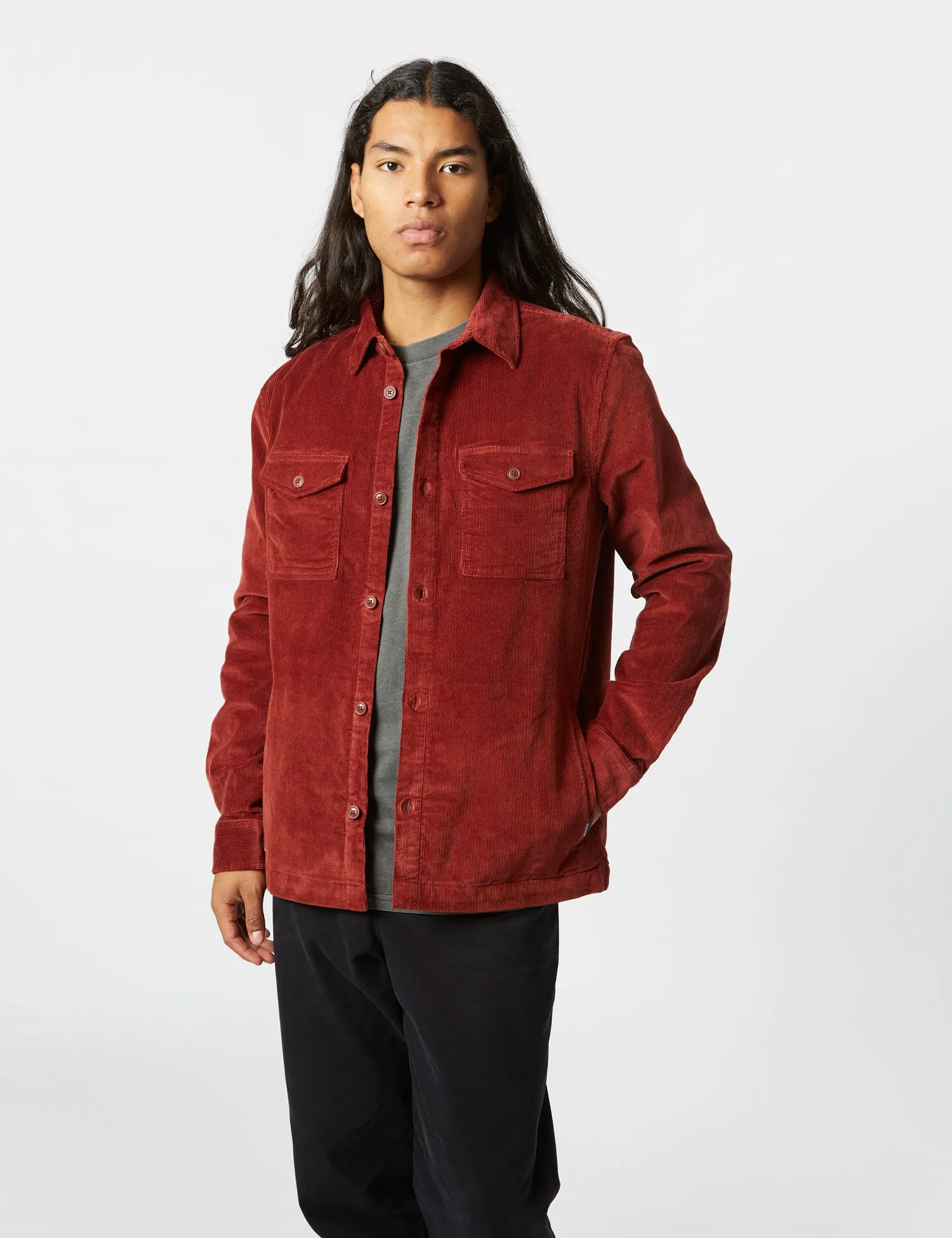 Barbour Shirt Jacket (Cord) - Russet Brown