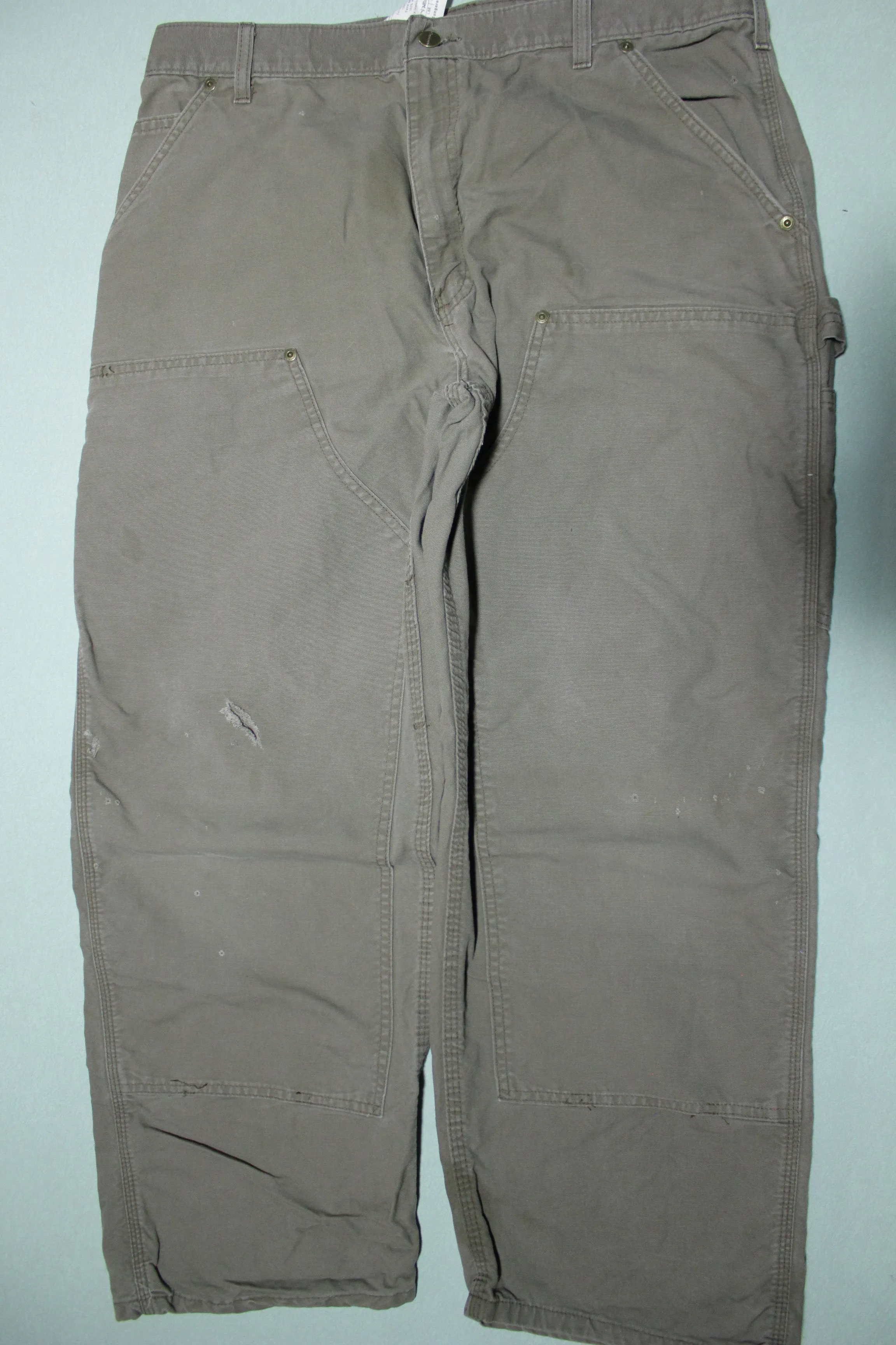 Carhartt B195 LBR Dungaree Fit Double Knee Carpenter Light Work Pants 36x26