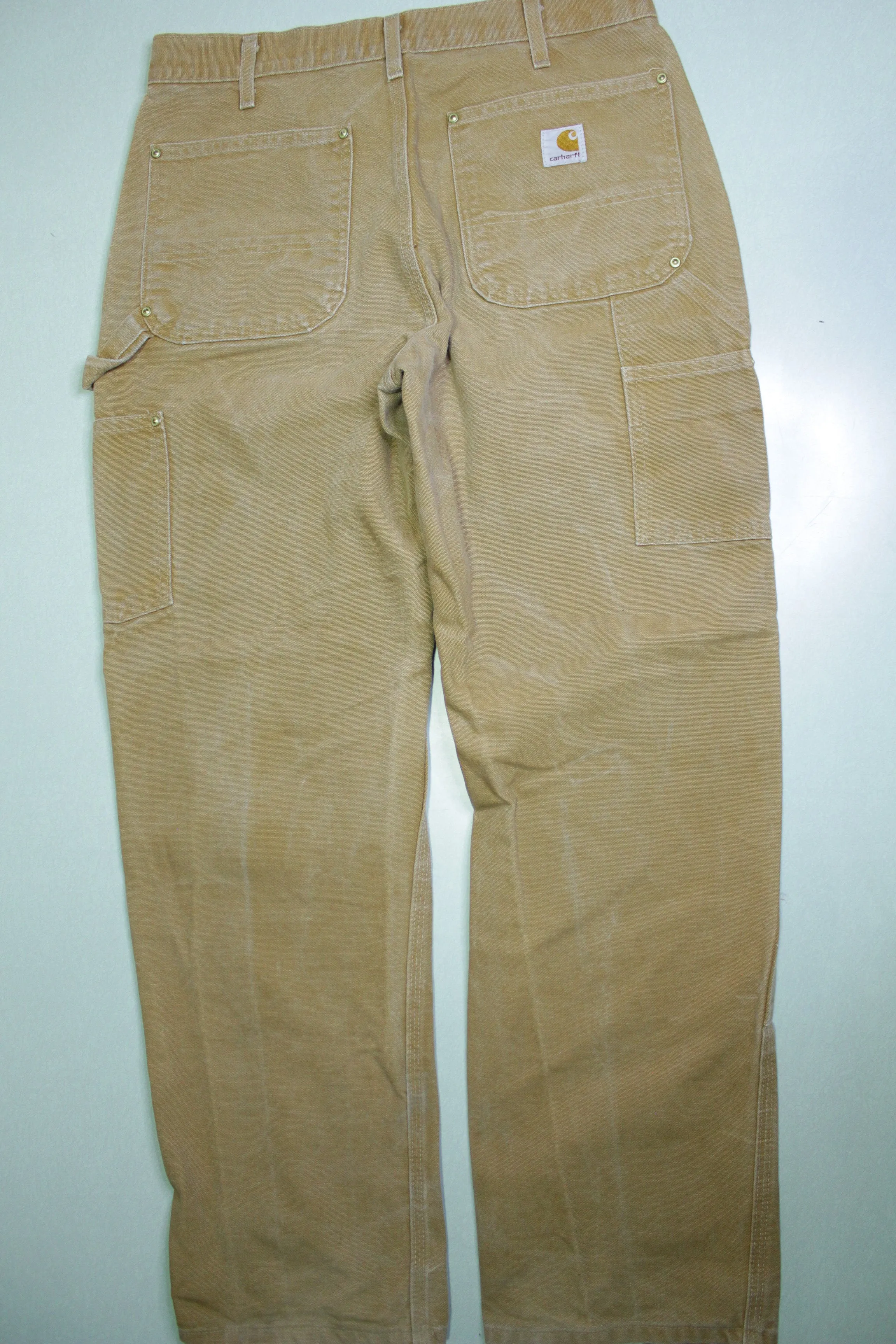 Carhartt Vintage Distressed B01 Double Knee Front Work Construction Utility Pants BRN