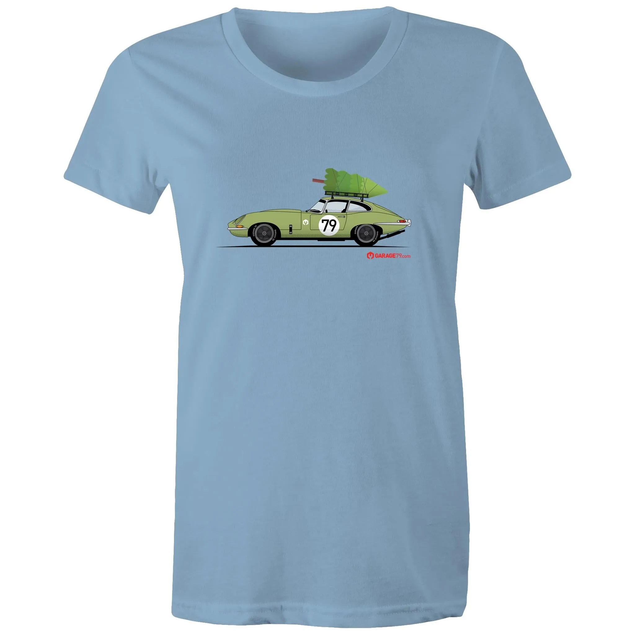 Christmas Jaguar E-Type Series Women's Maple Tee