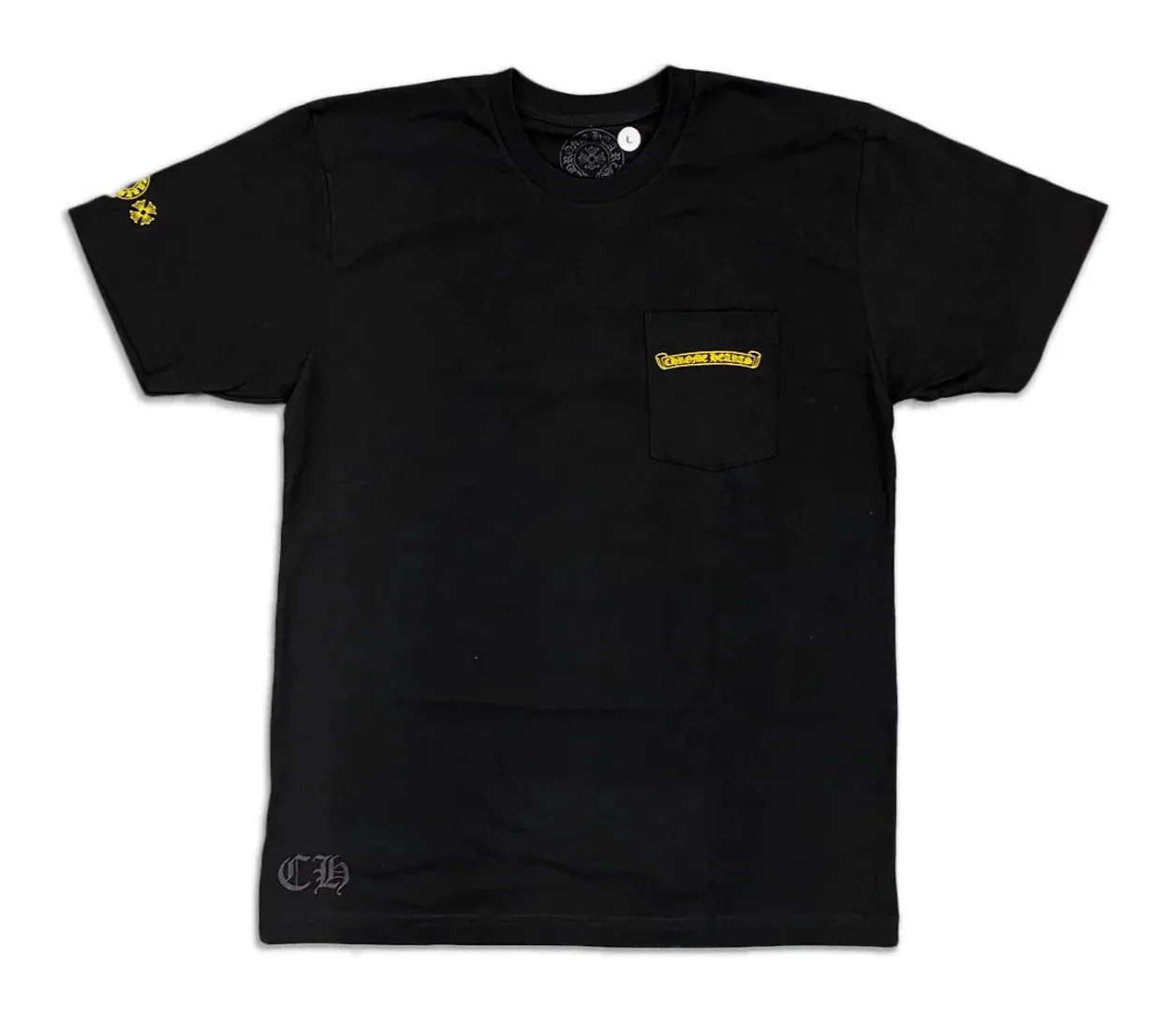 CHROME HEARTS HOLLYWOOD PLUS T-SHIRT BLACK / YELLOW