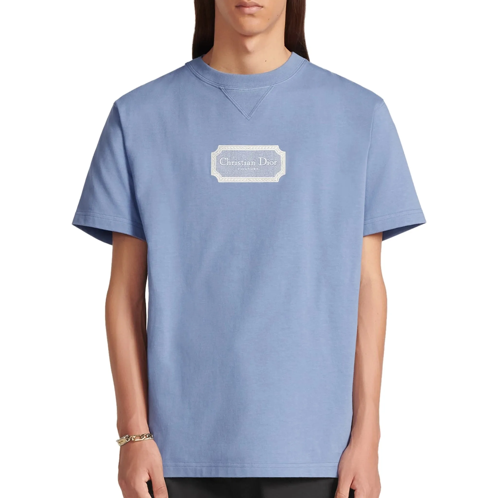 Dior 'Christian Dior Couture' Relaxed Fit Blue T Shirt