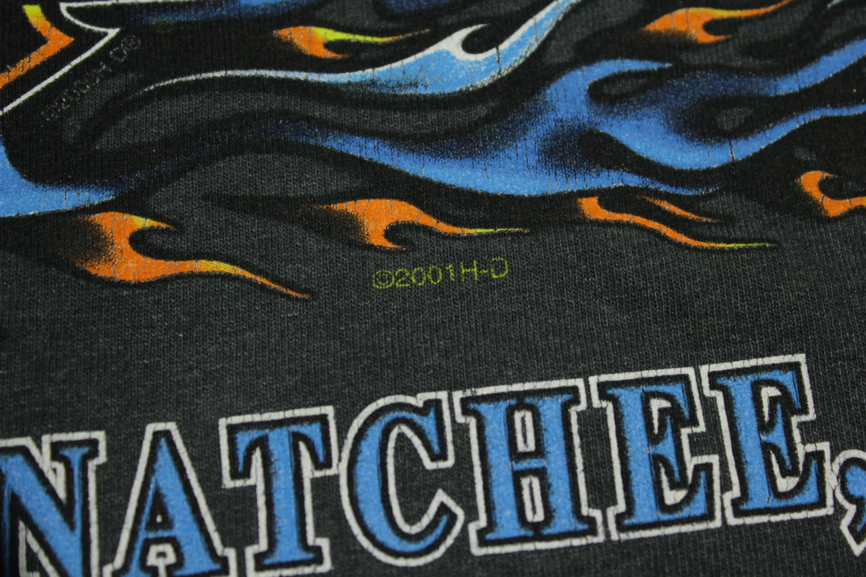 Harley Davidson 2001 Wenatchee Faded Black Single Pocket T-Shirt