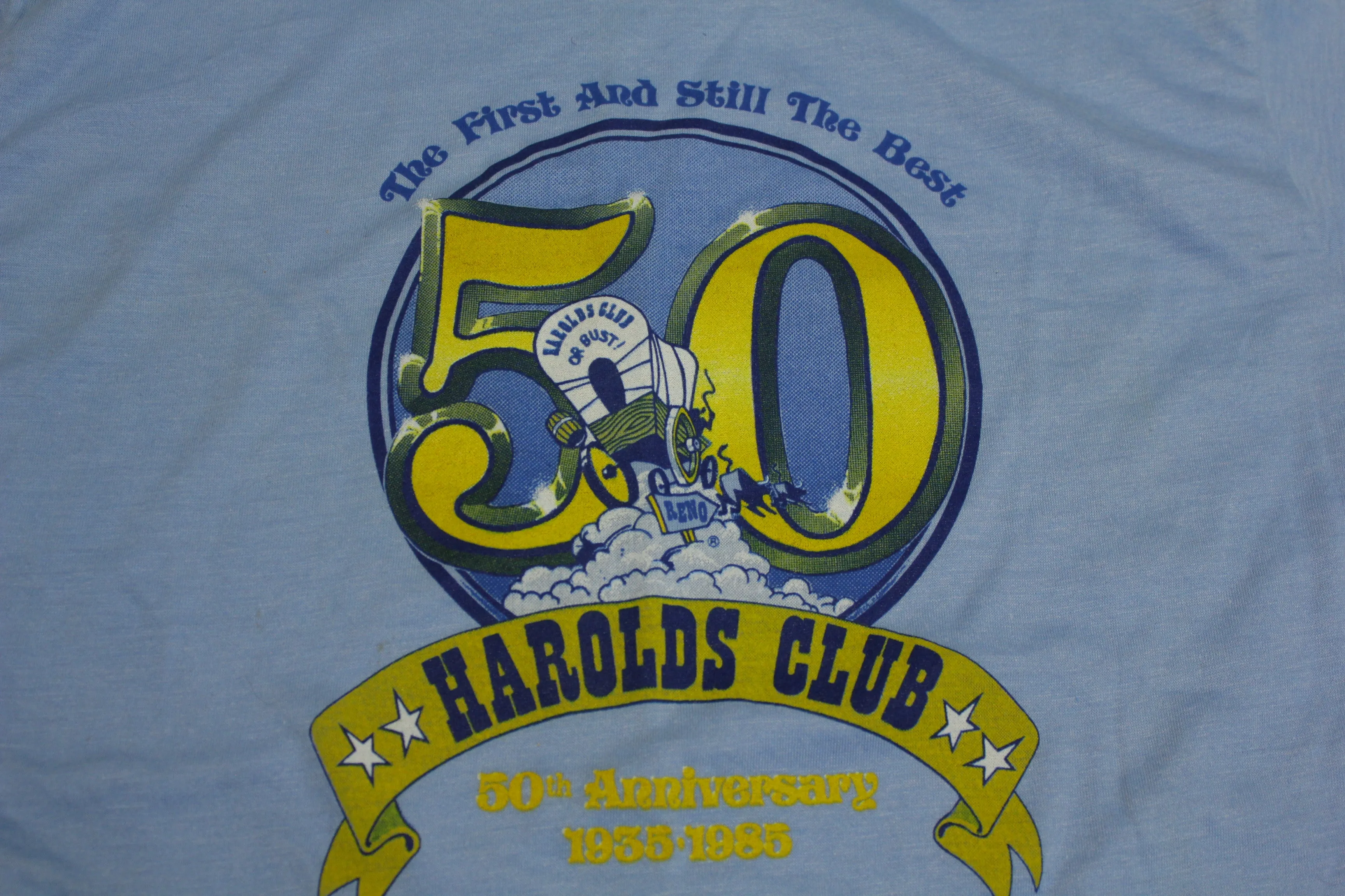 Harold's Club 50th Anniversary 1935-1985 Vintage 80's Reno NV Screen Stars T-Shirt