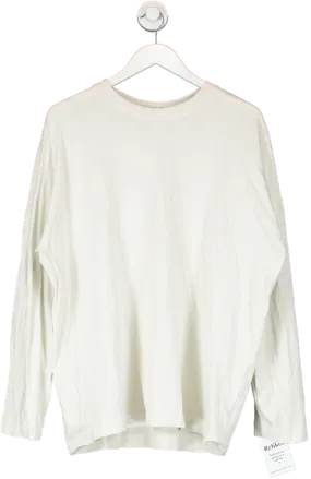 Joah Brown Cream Vintage Long Sleeve T Shirt UK M/L