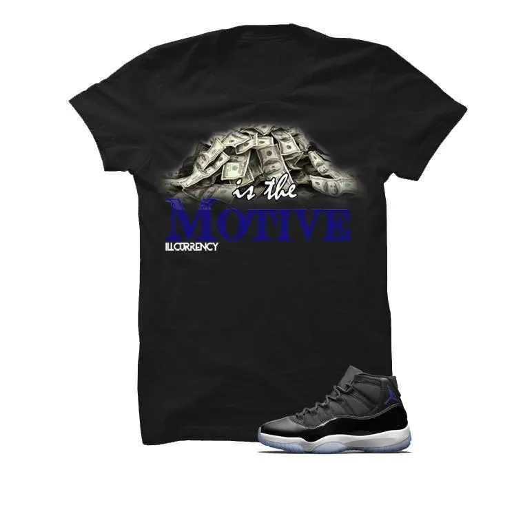 Jordan 11 Space Jam Black T Shirt (Money Is The Motive)