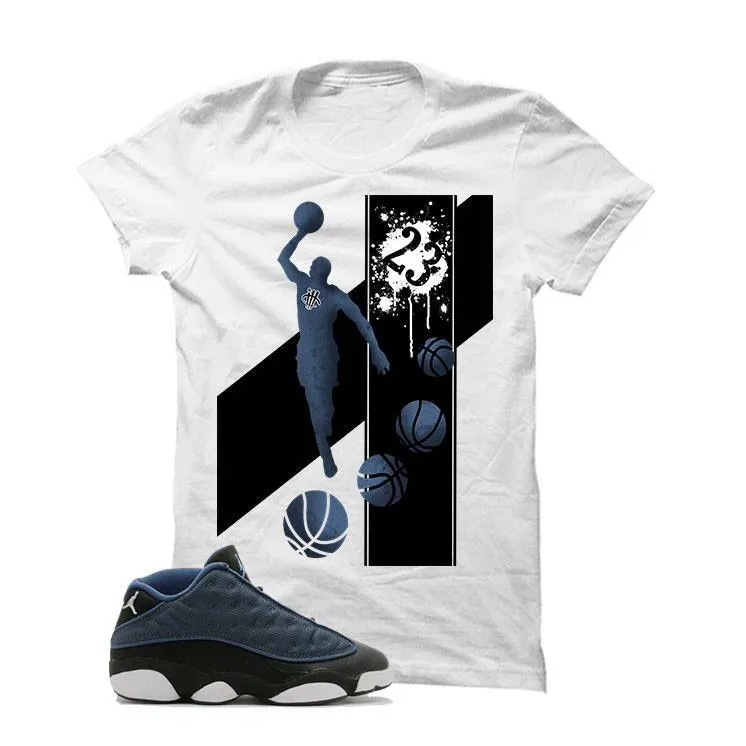 Jordan 13 Low Brave Blue White T Shirt (Mj)