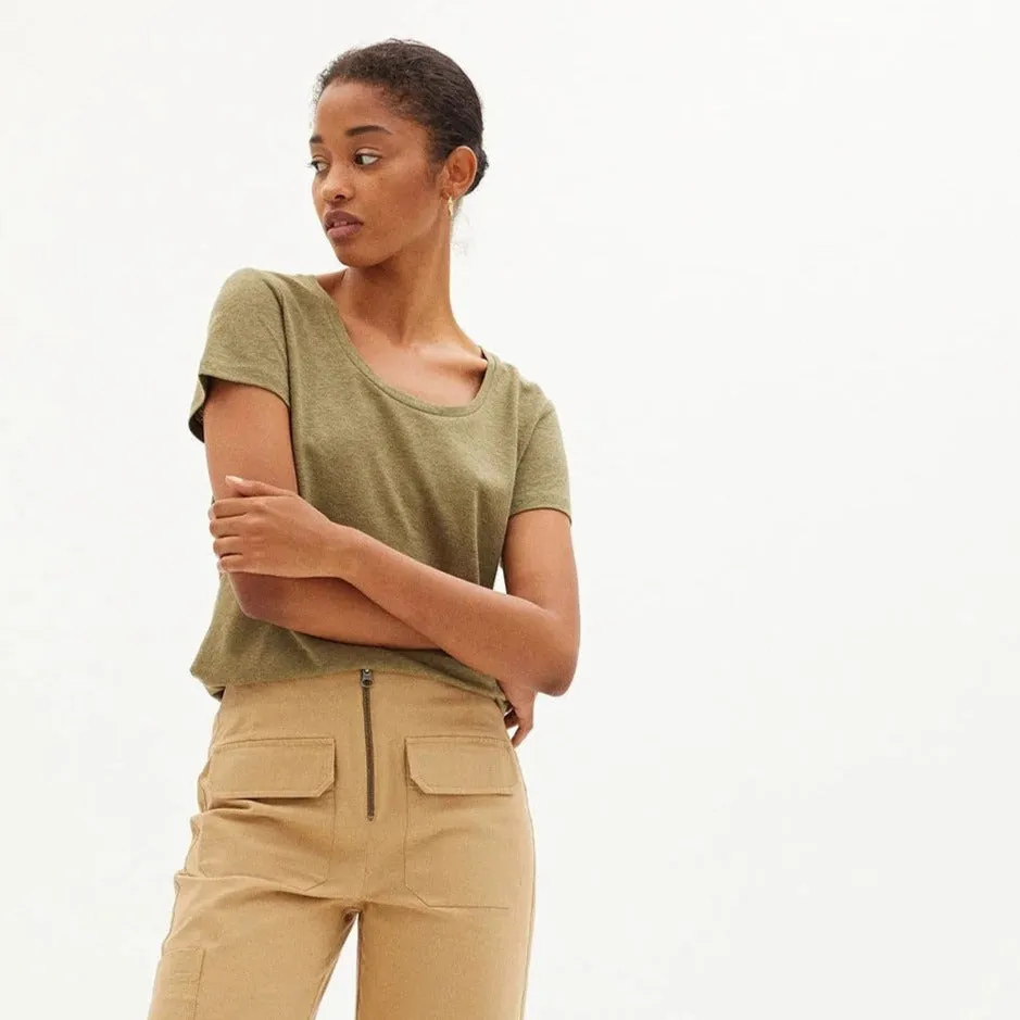 Khaki Hemp Regina T-Shirt