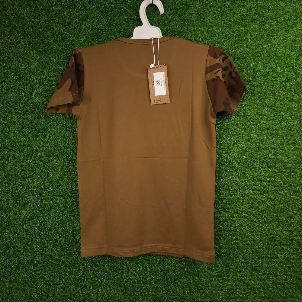 Kids Brown Camouflage T Shirt