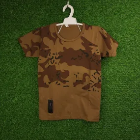 Kids Brown Camouflage T Shirt