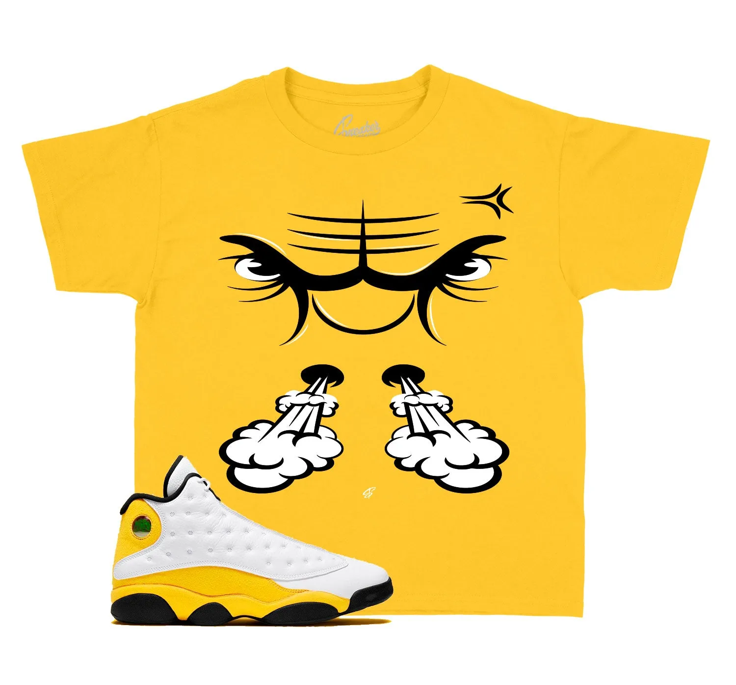 Kids Del Sol 13 Shirt - Raging Face - Yellow