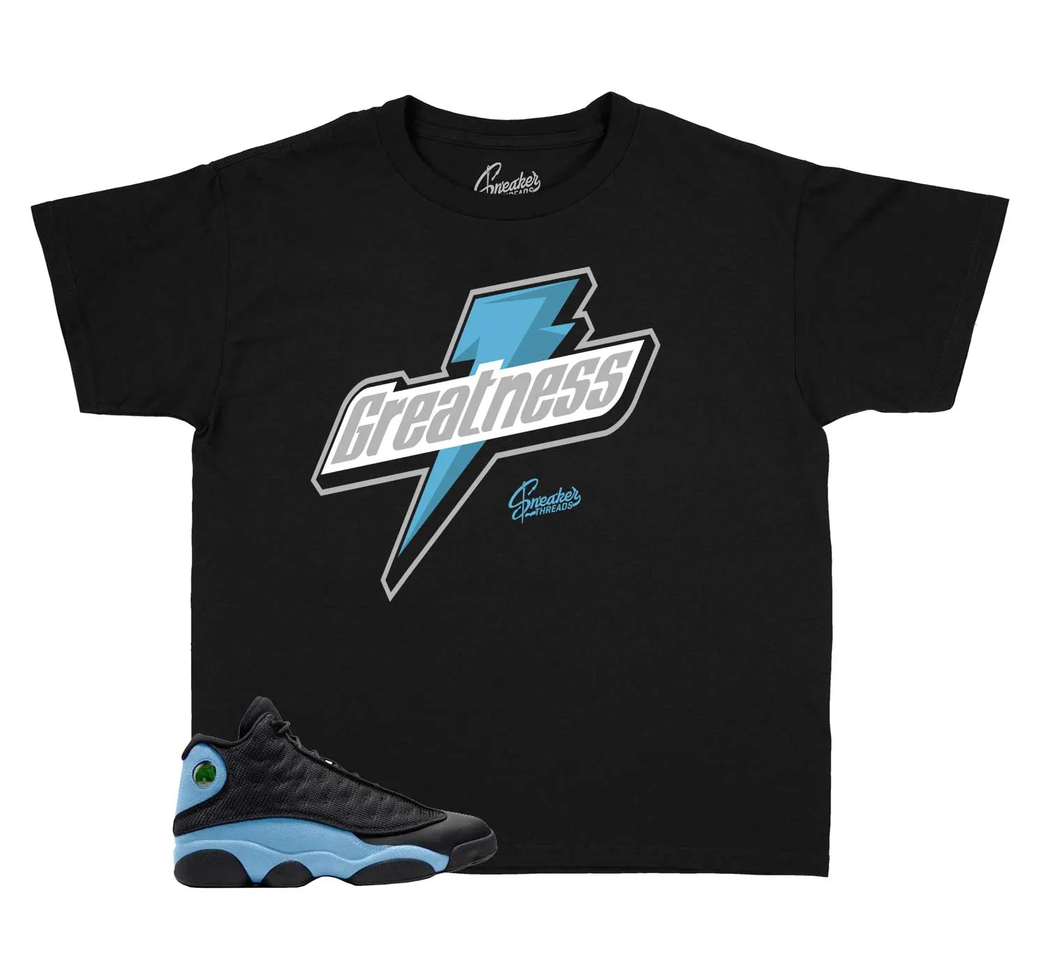 Kids University Blue 13 Shirt - Greatness - Black