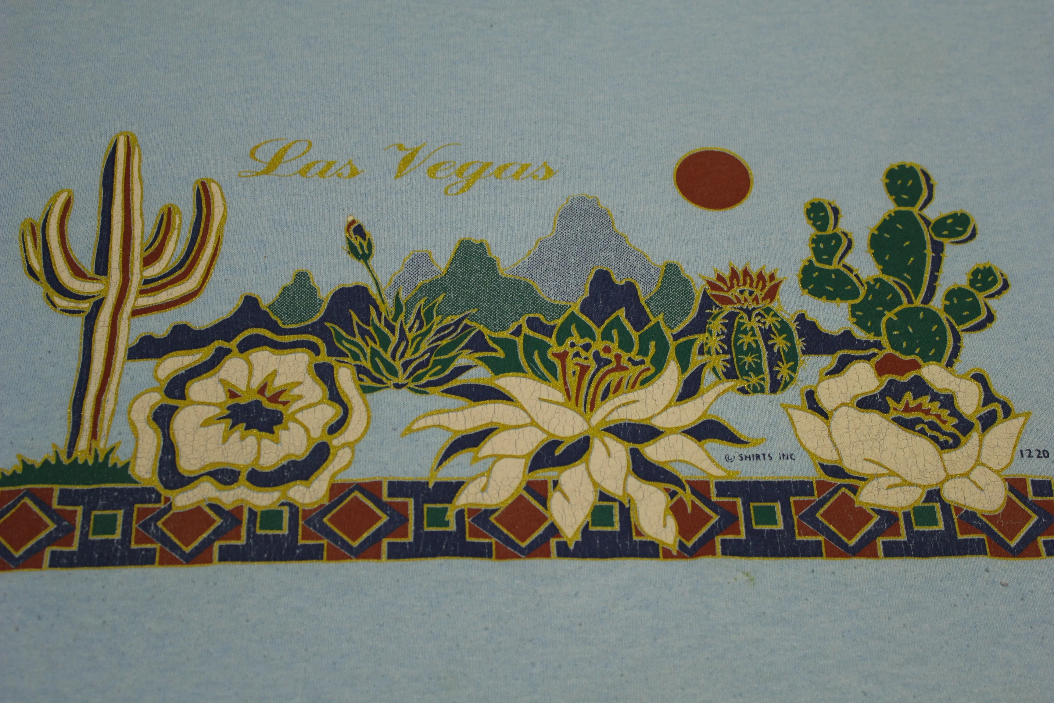 Las Vegas Desert Cactus Vintage 80's Tennessee River Thin Soft Tourist T-Shirt