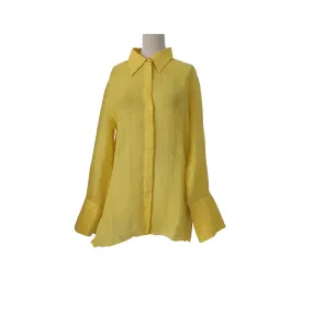 Massimo Dutti Yellow Sheer Collared Shirt | Pre Loved |