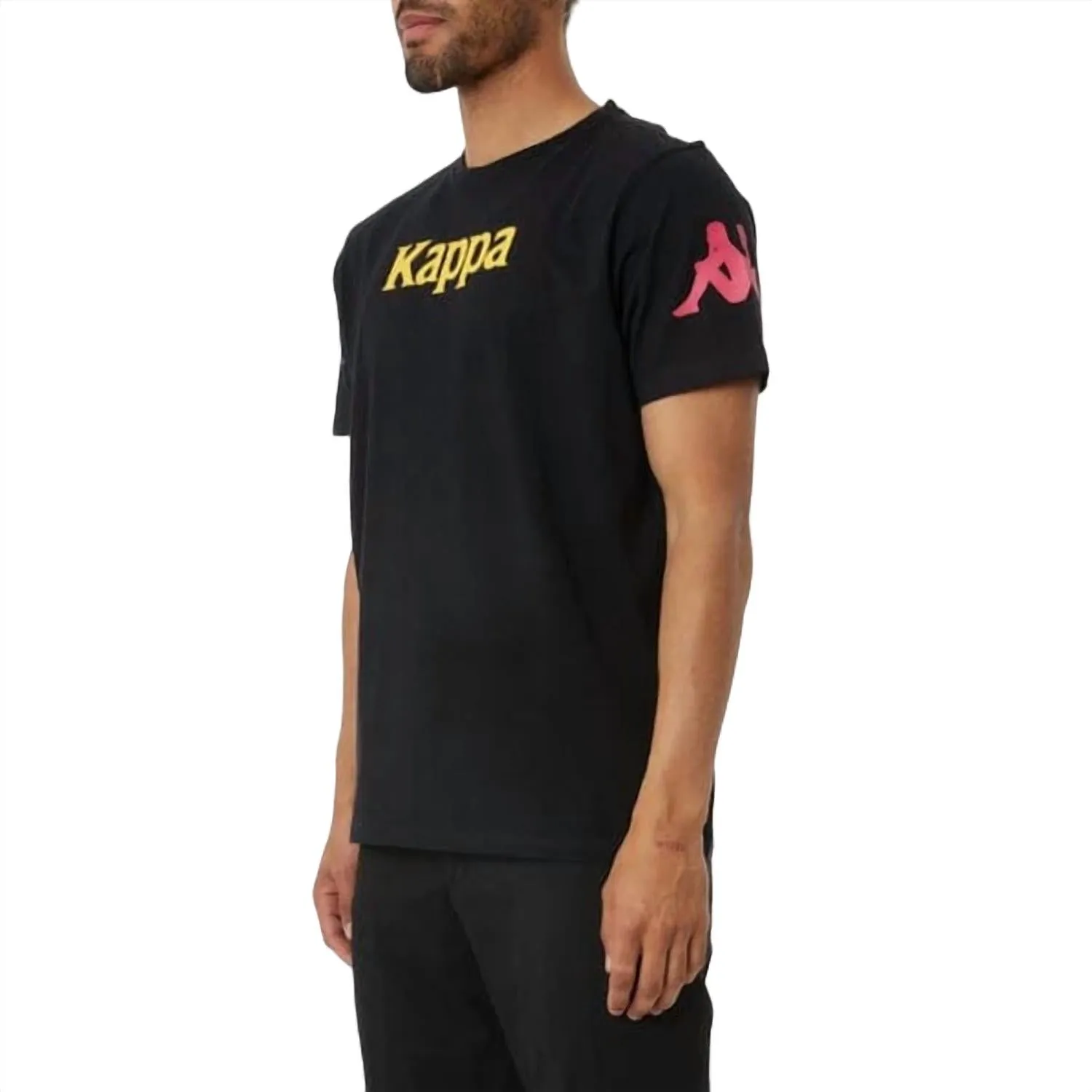 Men's Authentic Paroo T-Shirt In Black/fuchsia-Blue/yellow