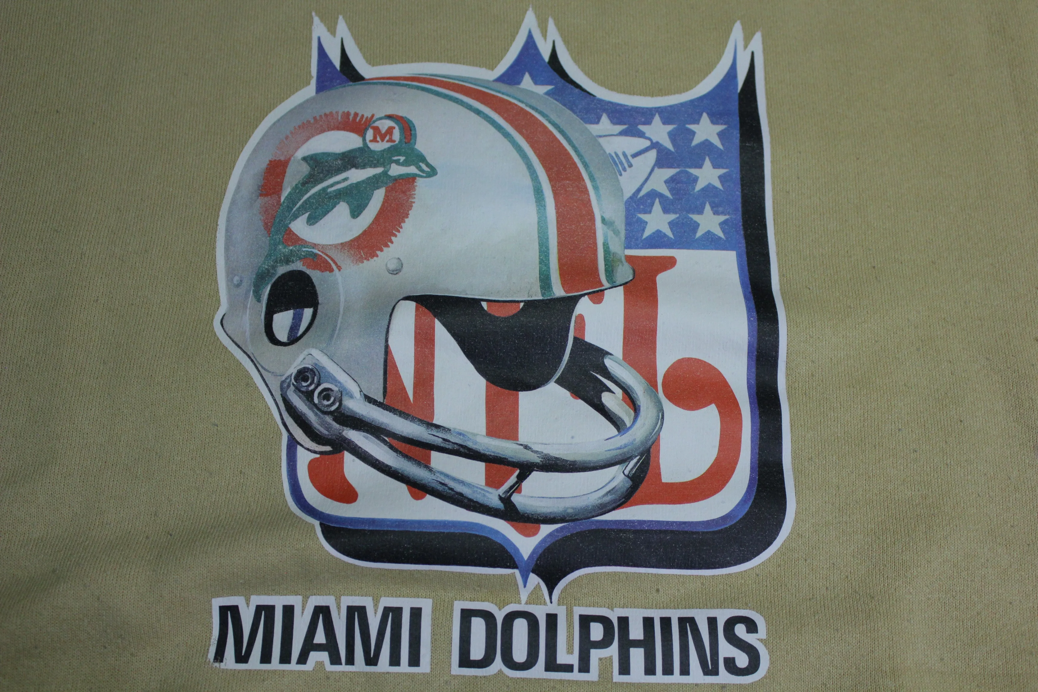 Miami Dolphins Vintage 80's 90's Tultex Made in USA Helmet NFL Logo Crewneck Sweatshirt