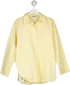 NA-KD Yellow Oversized Dropped Shoulder Shirt UK 10