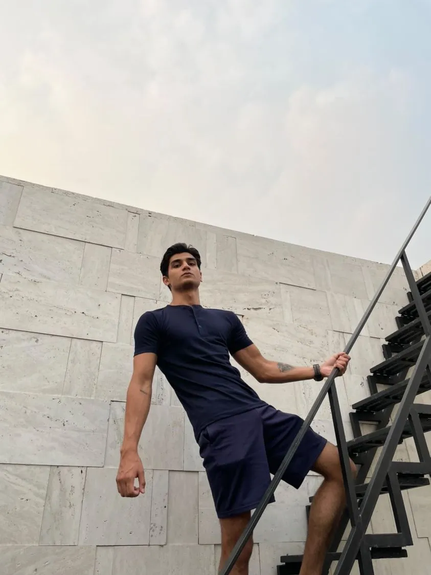 Navy Blue Henley T-Shirt