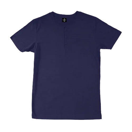 Navy Blue Henley T-Shirt