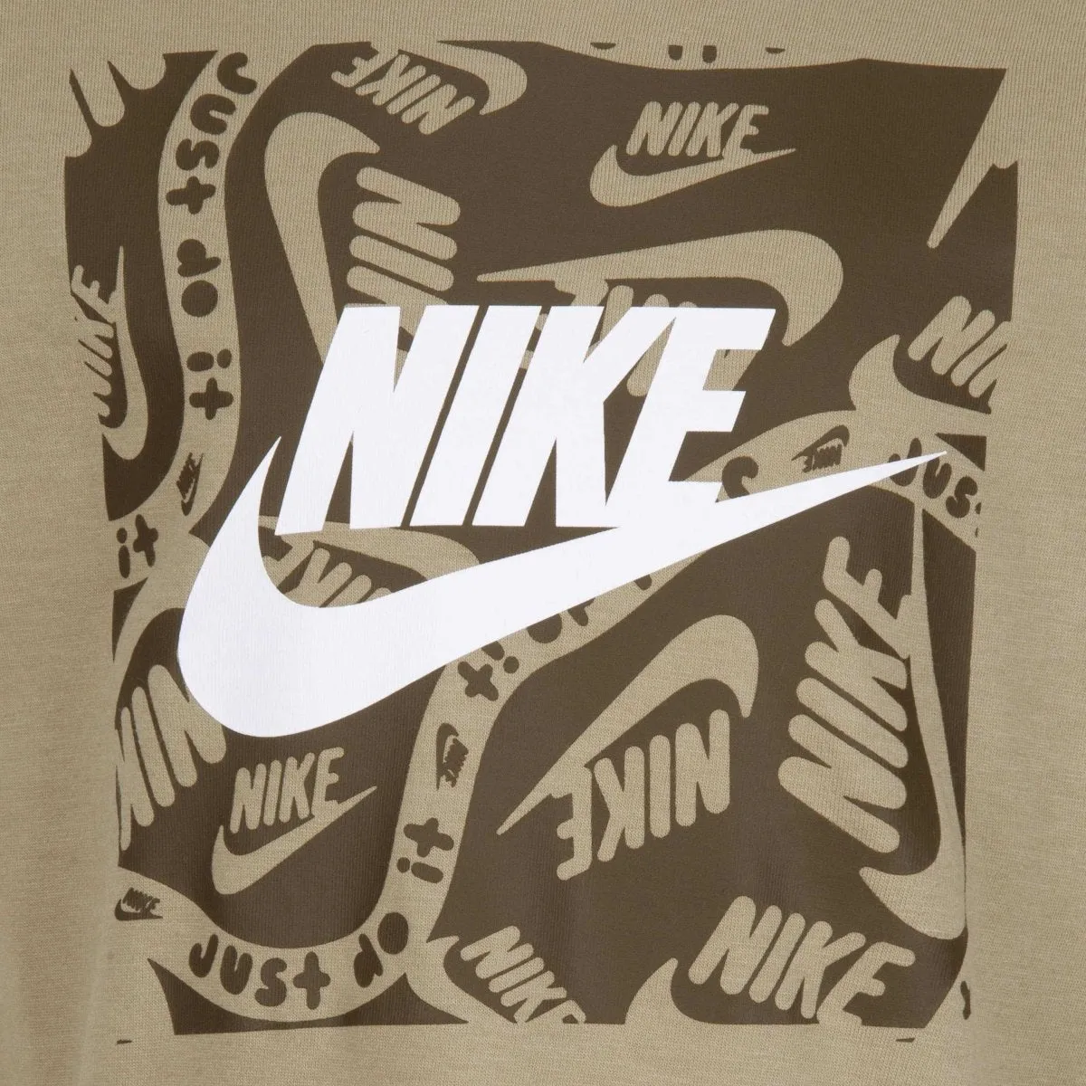 NIKE JUNIOR BRANDMARK SQUAR KHAKI/BROWN TEE