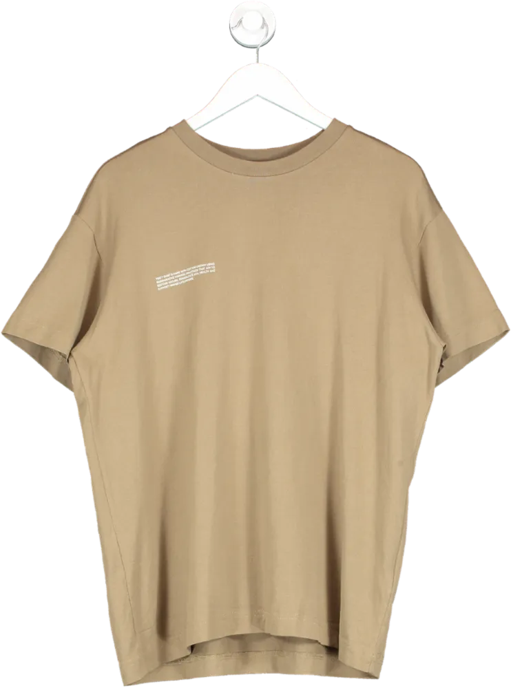 PANGAIA Brown Midweight T Shirt UK M