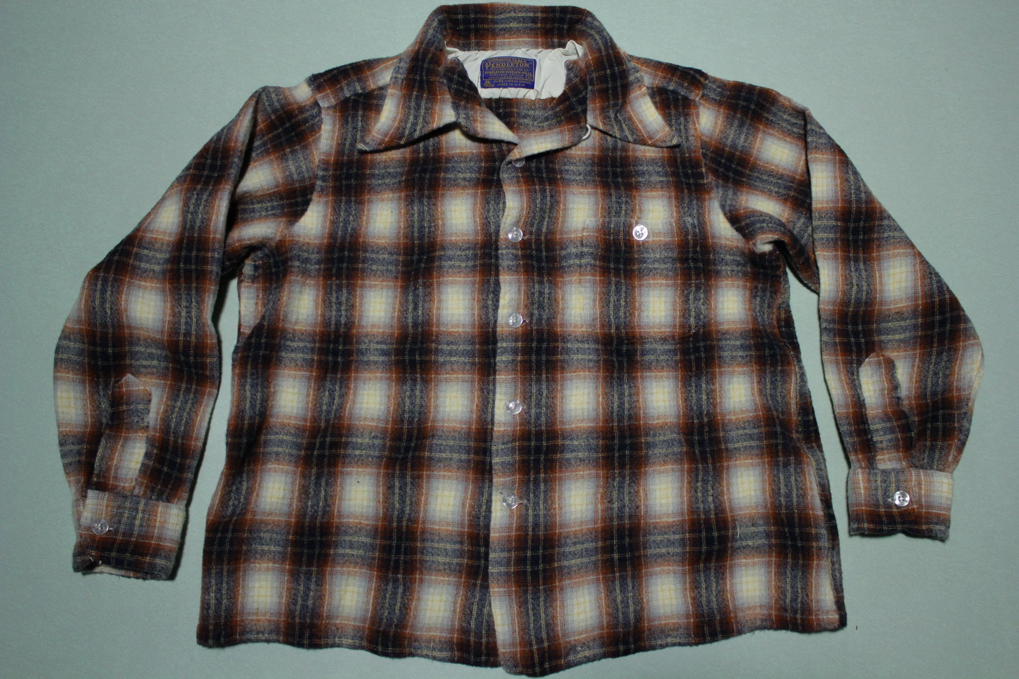 Pendleton 70s 80s Lodge Flannel Crop Lumberjack Button Up Shirt