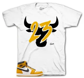 Retro 1 Yellow Ochre Shirt - Toro - White