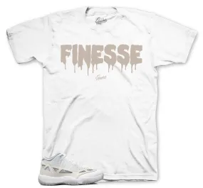 Retro 11 IE Orewood Brown Shirt - Finesse - White