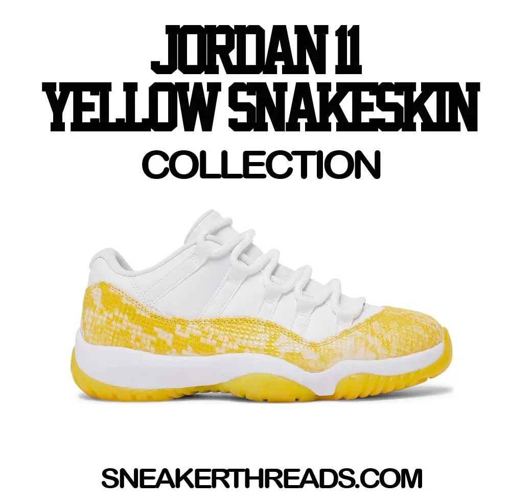 Retro 11 Yellow Snakeskin Shirt - Don't Bite - Yellow