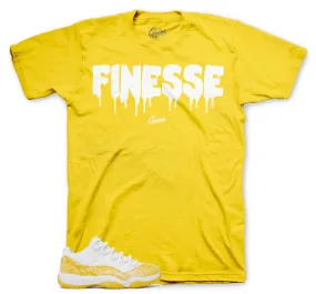 Retro 11 Yellow Snakeskin Shirt - Finesse - Yellow