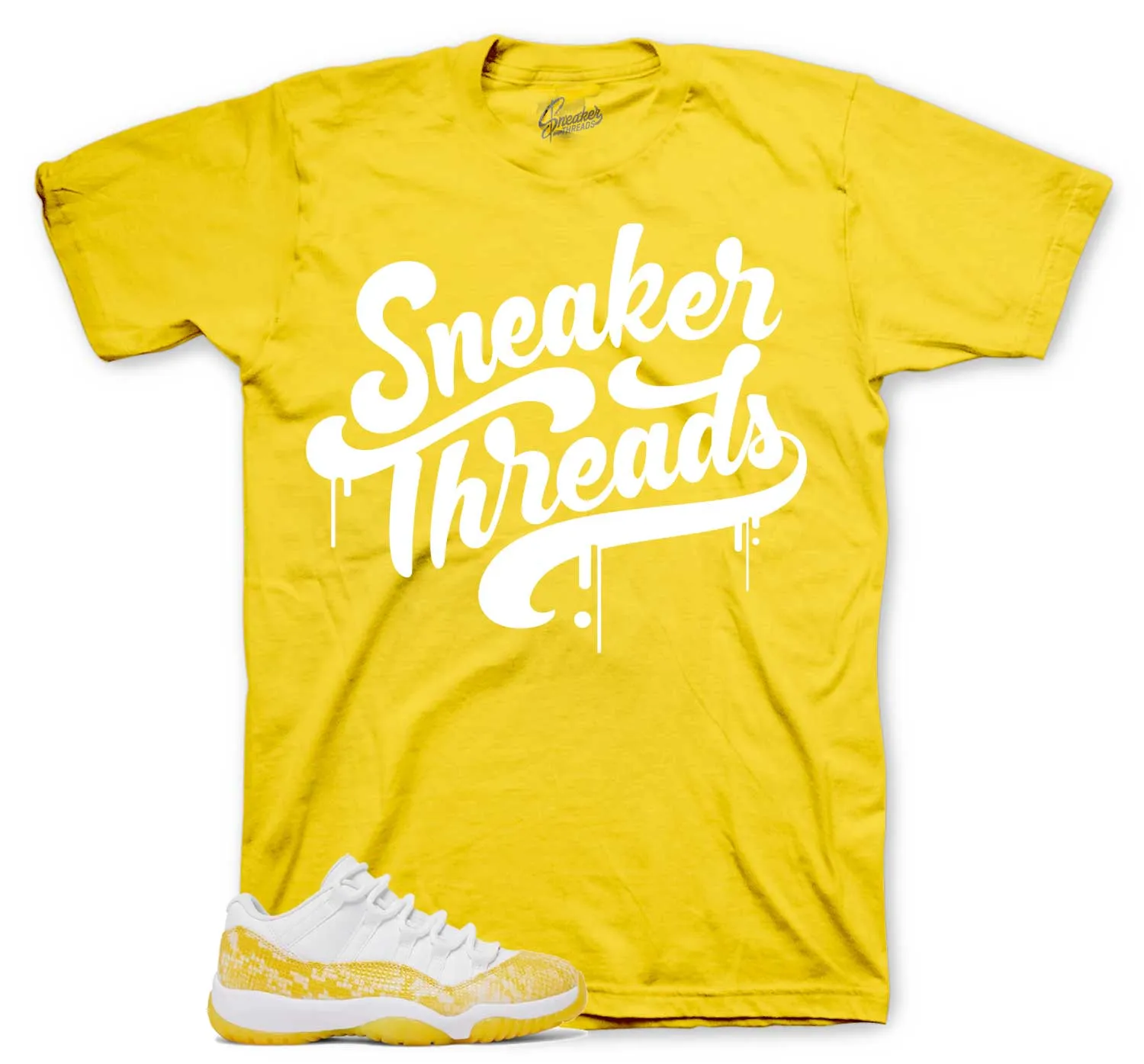 Retro 11 Yellow Snakeskin Shirt - ST Drip - Yellow