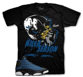 Retro 13 Brave Blue Shirt - Killa Season - Black