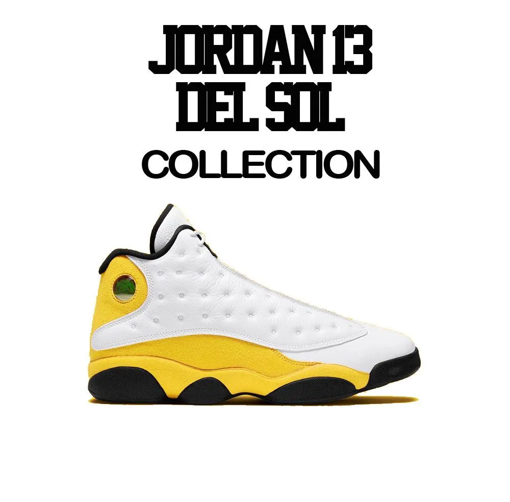 Retro 13 Del Sol Shirt - Raging Face - Yellow