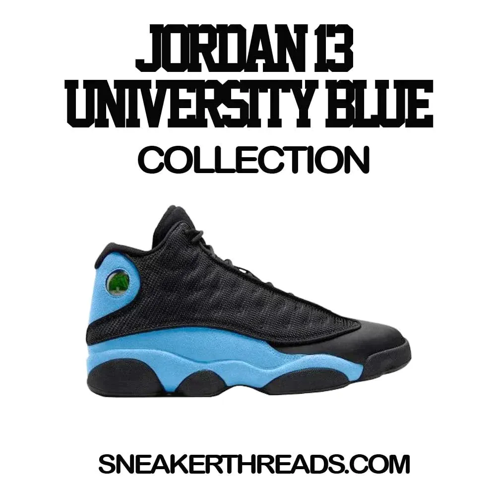 Retro 13 University Blue Shirt - Greatness - Black