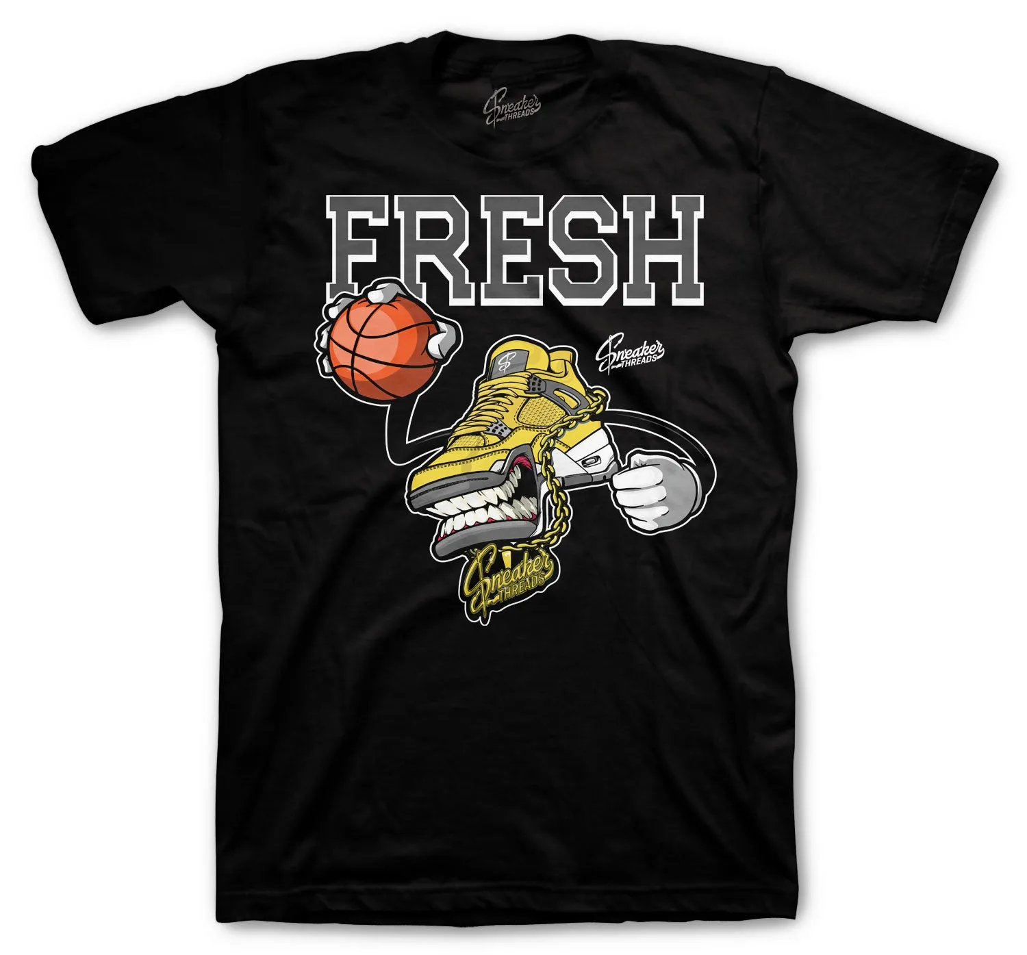 Retro 4 Lightning Shirt - Fresh Fours - Black