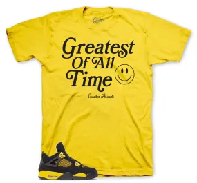 Retro 4 Yellow Thunder Shirt - Goat - Yellow