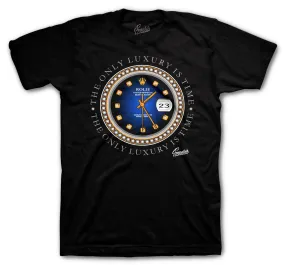 Retro 5 Racer Blue Shirt - Rollie Time - Black