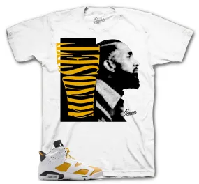 Retro 6 Yellow Ochre Shirt - Mindset - White