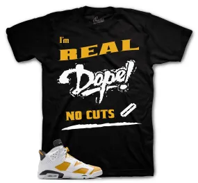 Retro 6 Yellow Ochre Shirt - No Cuts - Black