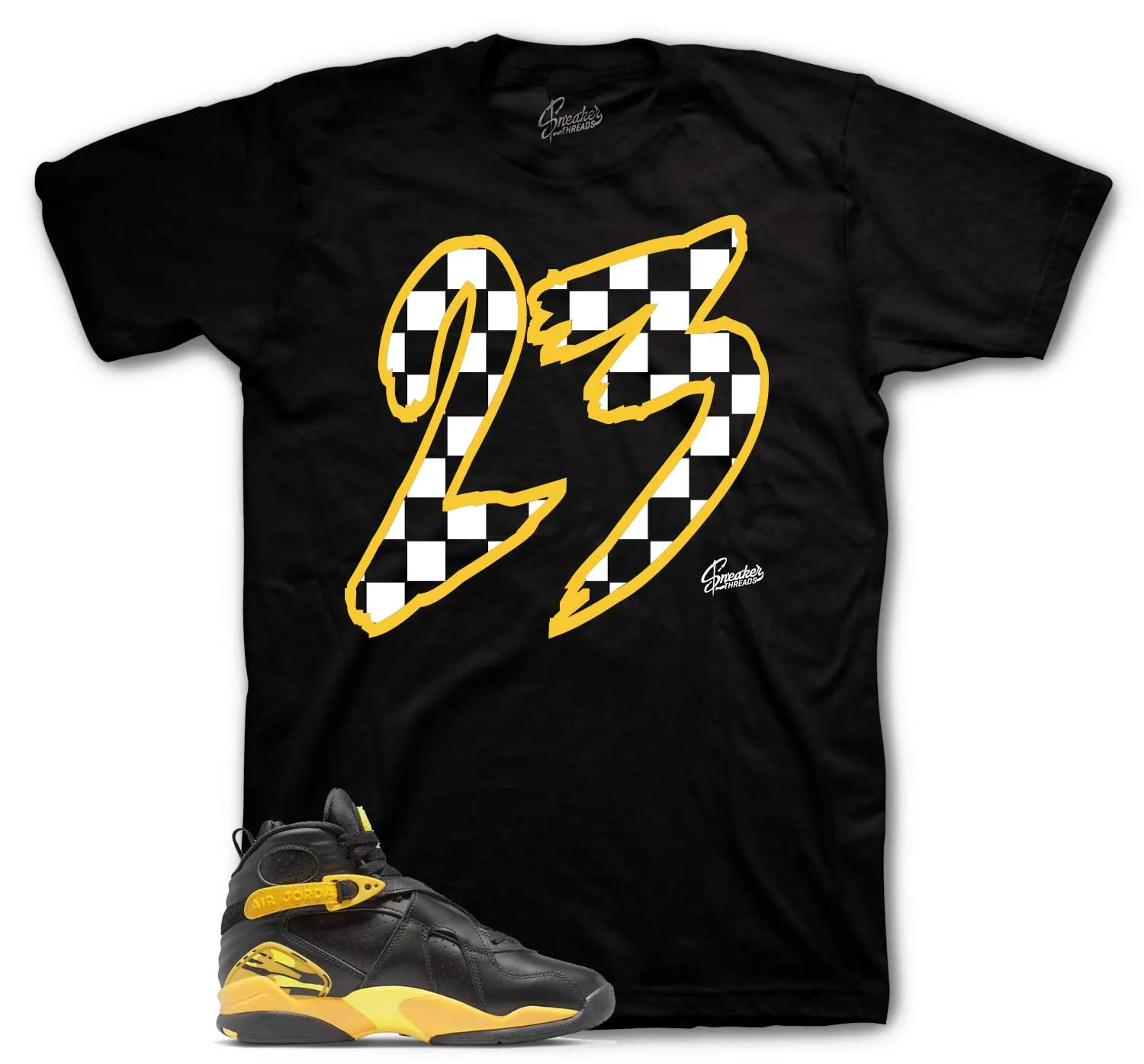 Retro 8 Taxi Shirt - Checkered - Black