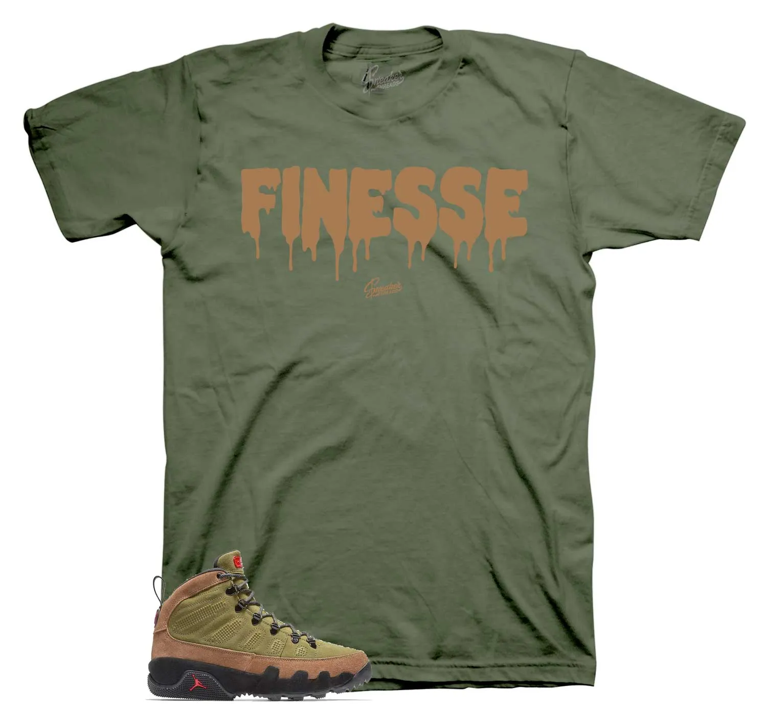 Retro 9 Beef And Broccoli Shirt - Finesse - Military Green