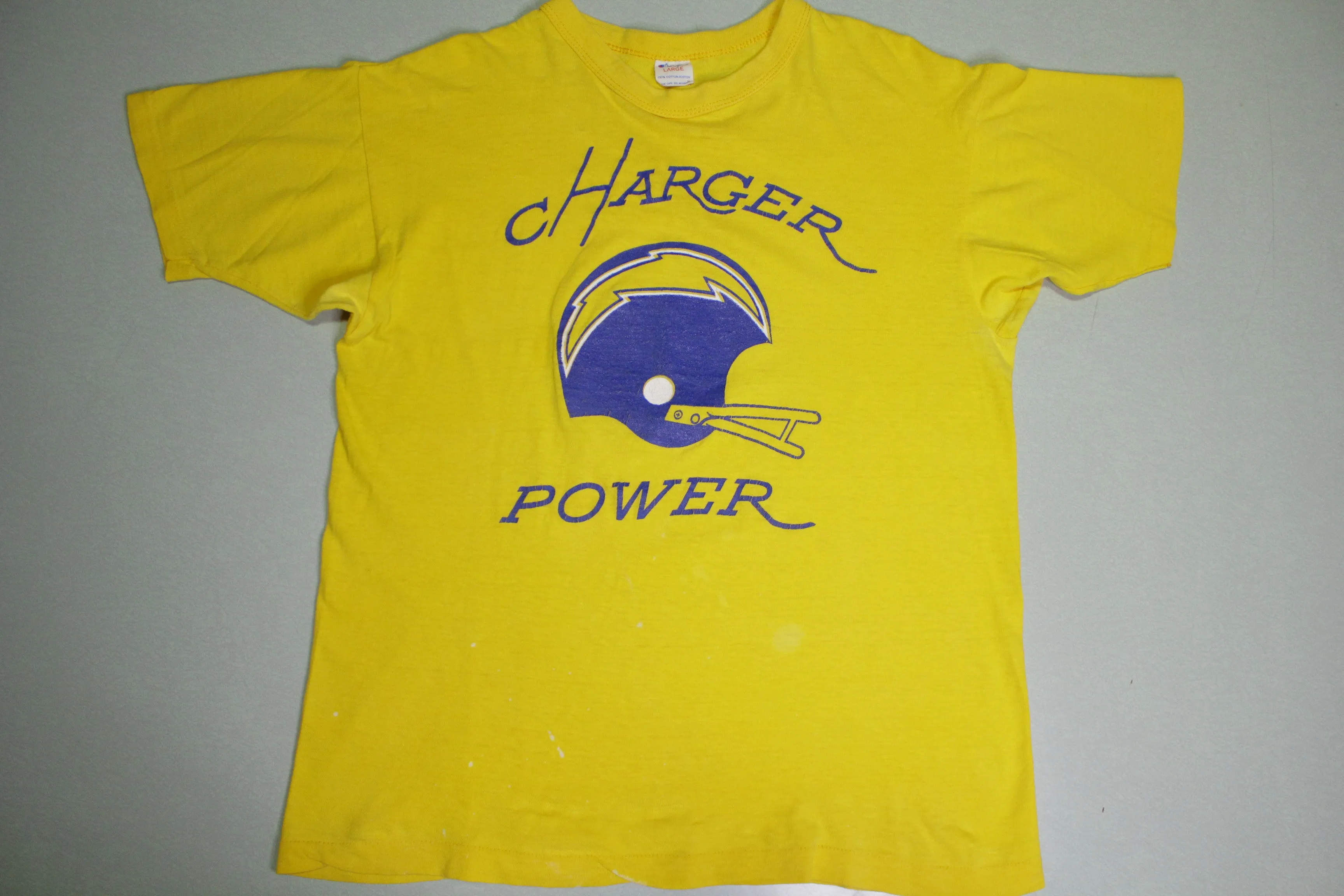 San Diego Chargers Power Vintage Champion Tag 80's Single Stitch Made in USA T-Shirt