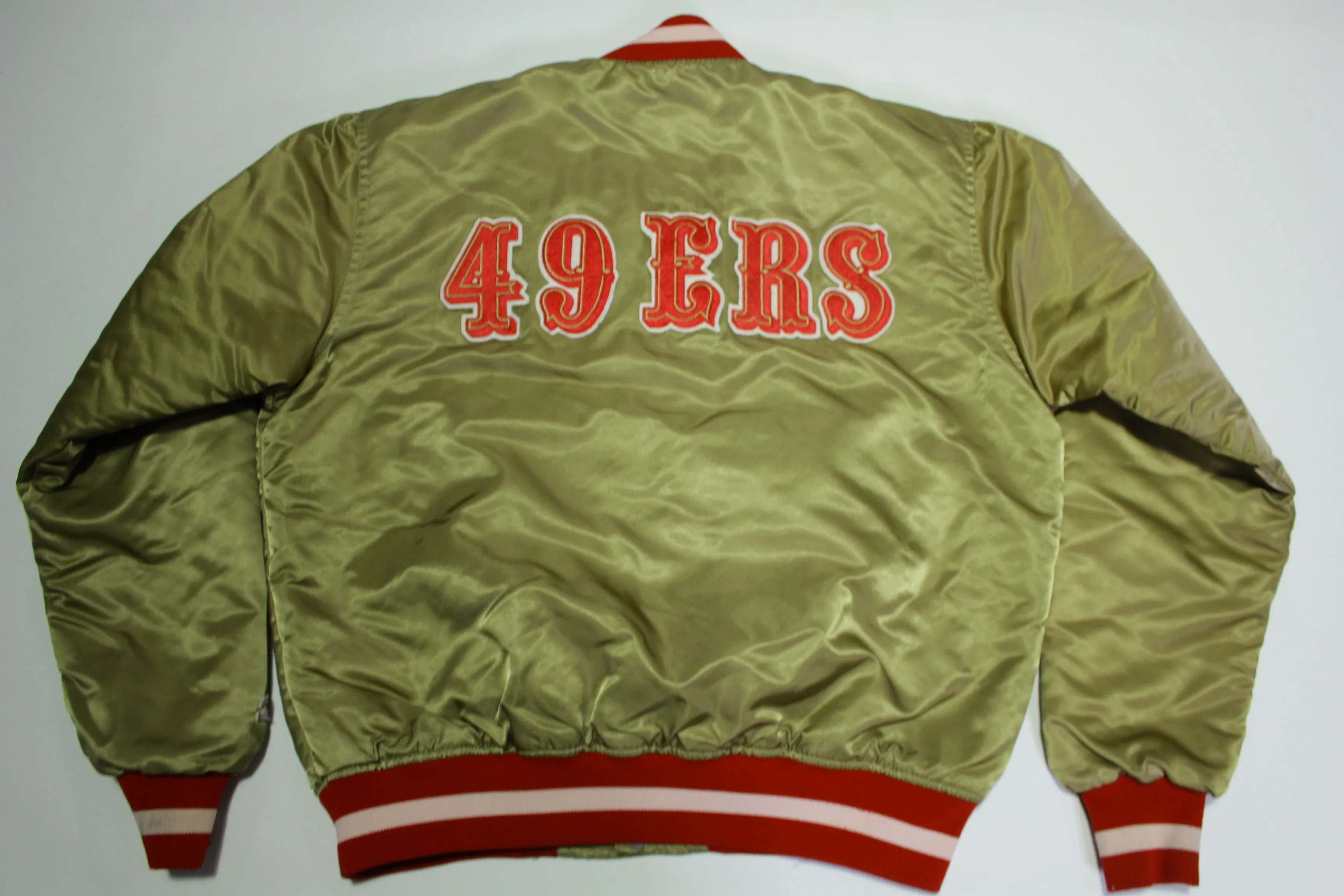 San Francisco 49ers Vintage 80's Satin NFL Quilt Lined Made in USA Starter Jacket